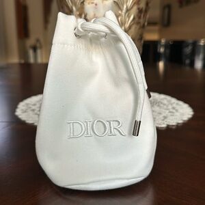 Dior Drawstring Pouch-White with Gift Box- GWP